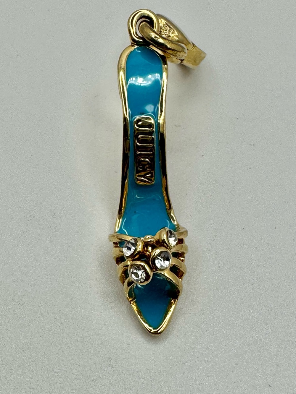 Juicy Couture Gold-Tone High Heel Charm with Turquoise Enamel - Picture 3 of 7